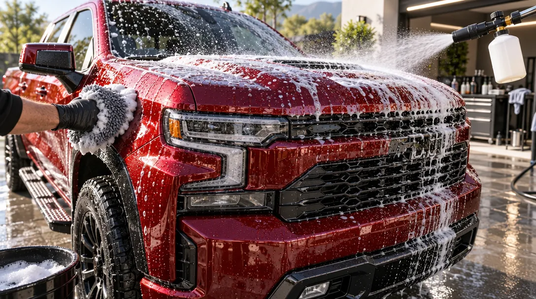 3D render of a pickup truck mid foam detail